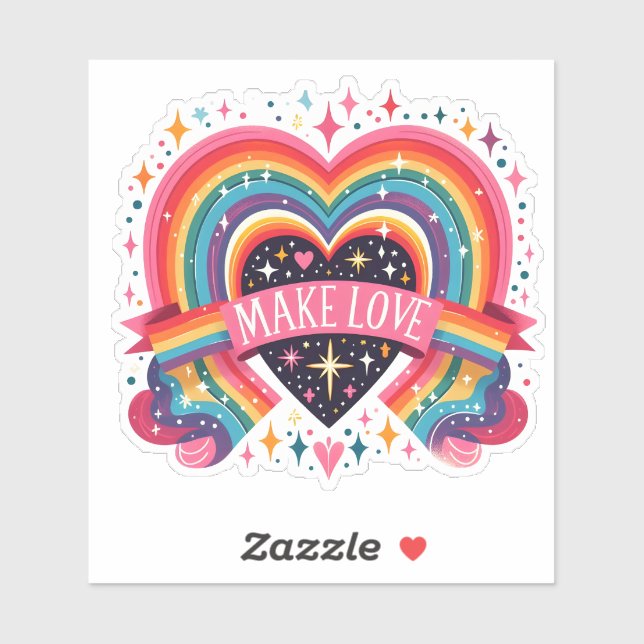 Vibrant Heart Design With a Motivational Message (Sheet)