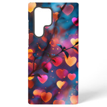 Vibrant Heart-Shaped Bokeh Lights – Dreamy Mobile