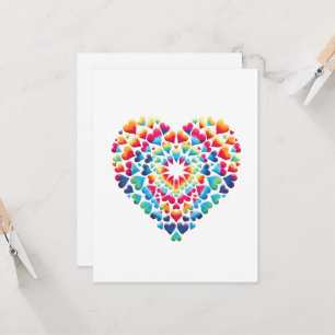 Vibrant Heart Tie-Dye Card