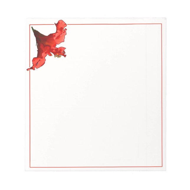 Vibrant Hibiscus Flower Notepad (Front)