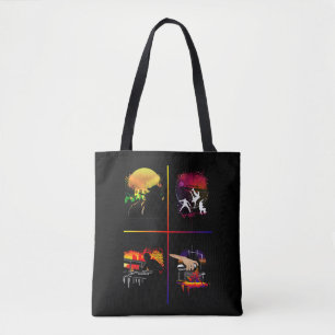 Vibrant Hip Hop Elements AOP Tote MC DJ Breakdance Bag