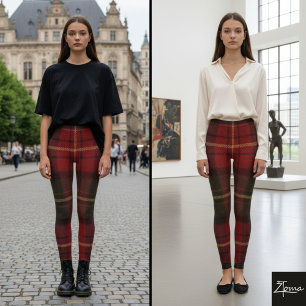 Vibrant Holiday Tartan Leggings