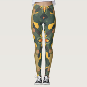 Vibrant Home Decor Leggings - Colourful Pattern
