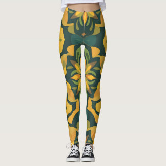 Vibrant Home Decor Leggings - Seamless Pattern Des