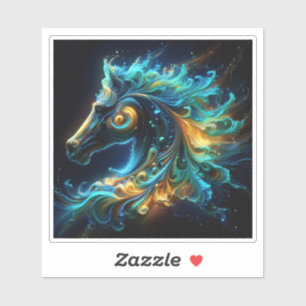 Vibrant Horse Head With Motion Effects