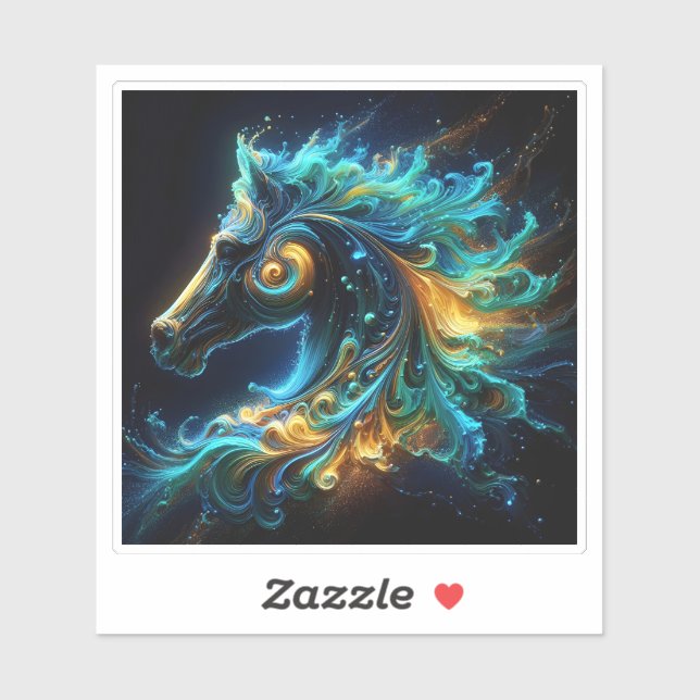 Vibrant Horse Head With Motion Effects (Sheet)