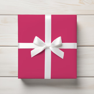 Vibrant Hot Berry Fuchsia Pink Solid Colour Wrapping Paper
