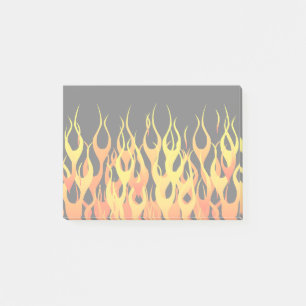 Vibrant Hot Classic Racing Flames on Fire Post-it Notes