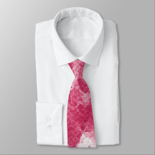 Vibrant Hot Pink Abstract Watercolor Art  Tie