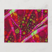 Vibrant Hot Pink Concentric Circle Mosaic