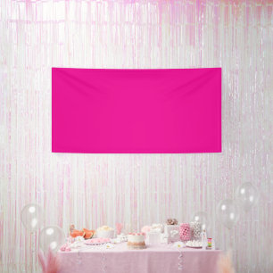 Vibrant Hot Pink Decorative Wall Display Banner