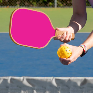 Vibrant Hot Pink Minimalist Professional Picklebal Pickleball Paddle