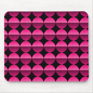 Vibrant Hot Pink Retro Flair Mousepad