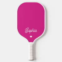 Vibrant Hot Pink | Your Name in Script with Heart