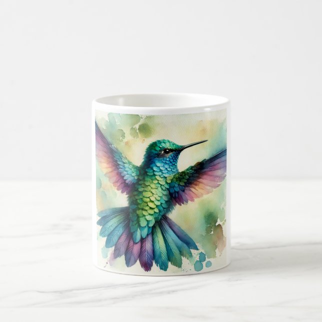 Vibrant Hummingbird 240824AREF124 - Watercolor Coffee Mug (Center)