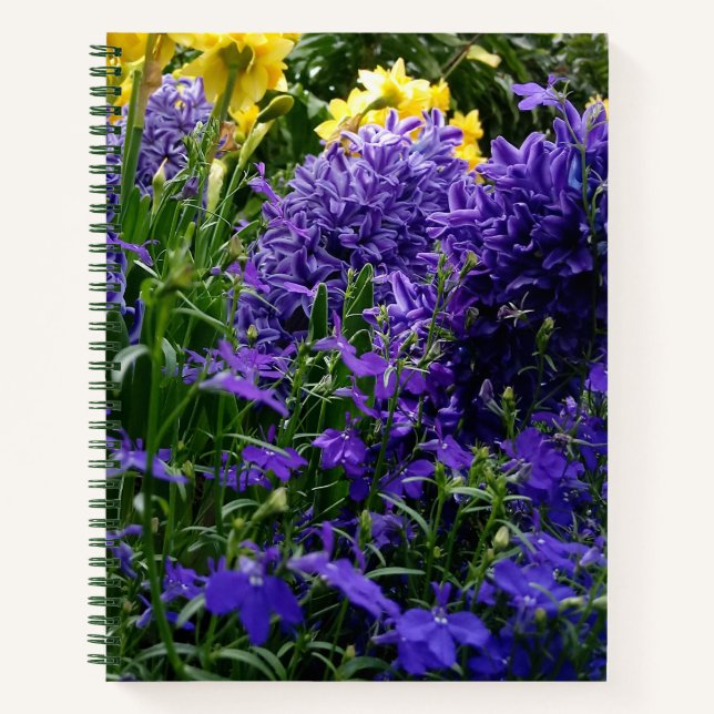 Vibrant Hyacinth & Daffodil Spring Flower Notebook (Front)