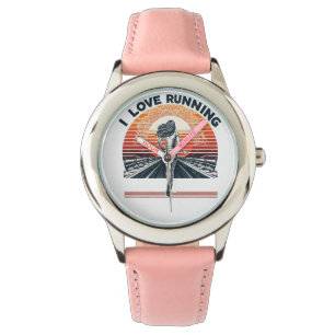 Vibrant I Love Running T-Shirt Watch