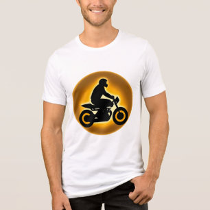 Vibrant Illustration of a Motorcyclist Riding Tri-Blend Shirt