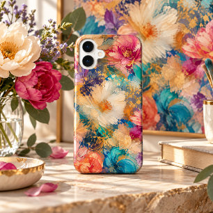 Vibrant Impressionist abstract Floral Oil Painting iPhone 16 Case