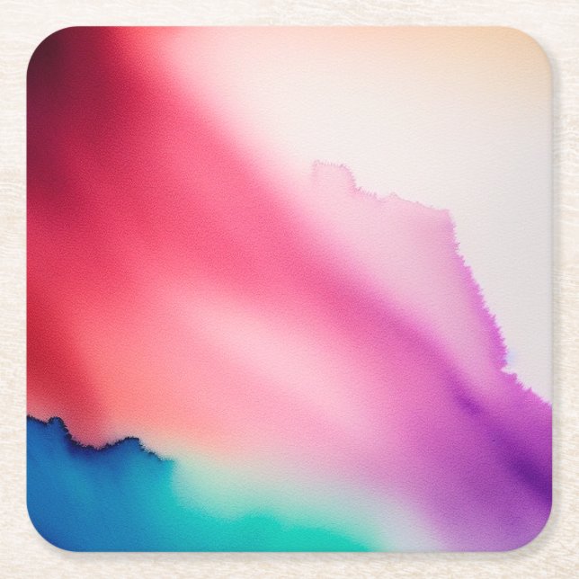 Vibrant Impressions Square Paper Coaster (Front)