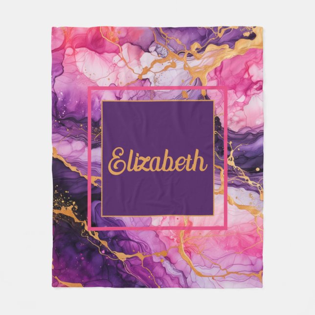 Vibrant Ink Fusion Fleece Blanket (Front)