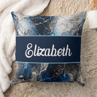 Vibrant Ink Fusion Throw Pillow
