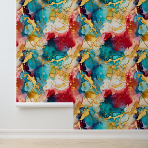 Vibrant Inkwaves Wallpaper