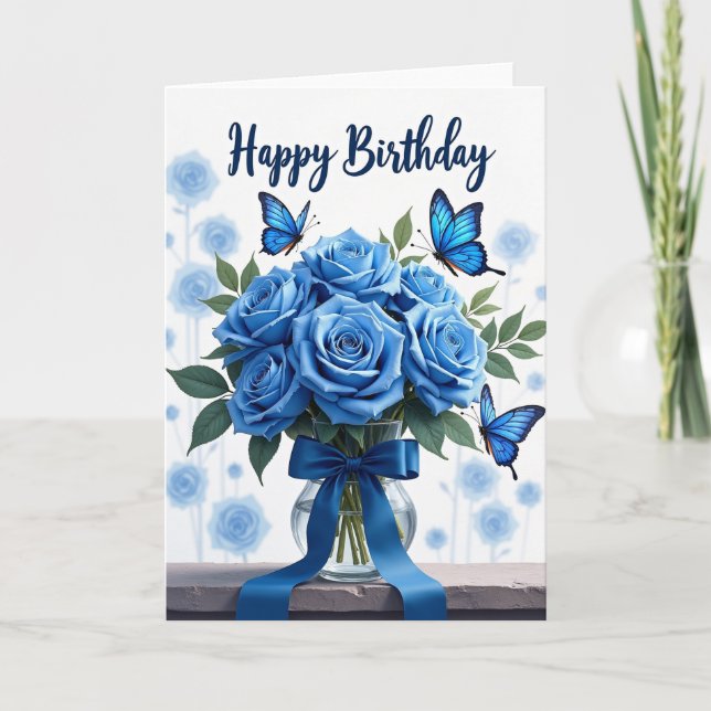 Vibrant Insect Bloom Birthday Card (Front)