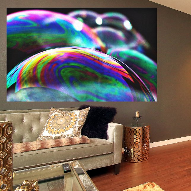 Vibrant Iridescent Bubbles Art – Home and Office Canvas Print (Creator Uploaded)