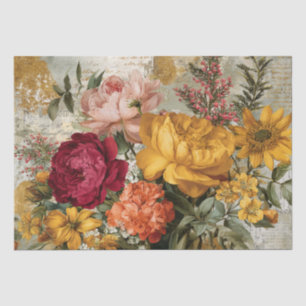 Vibrant Italian-Inspired Floral Collage Tissue Paper