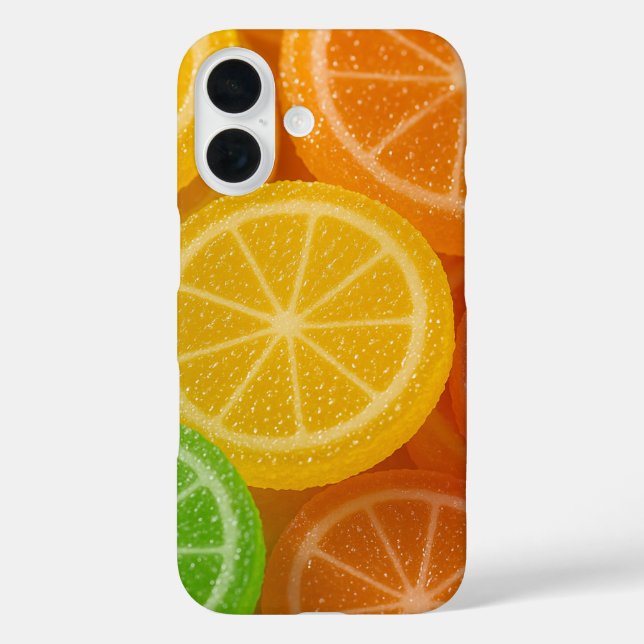 Vibrant Jelly Fruit Design with Sugar Crystal Case-Mate iPhone Case (Back)