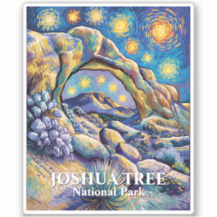 Vibrant Joshua Tree Desert Rocks Modern Van Gogh