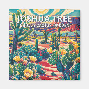 Vibrant Joshua Tree National Park Cactus Custom Magnet