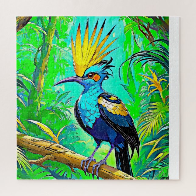 Vibrant Jungle Bird Jigsaw Puzzle (Vertical)