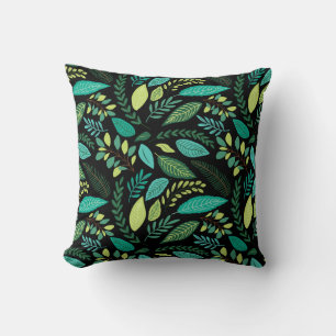 Vibrant Jungle Patterns Throw Pillow