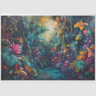 Vibrant Jungle Rhapsody Background Decoupage Tissue Paper