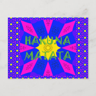 Vibrant Kaleidoscope: Hakuna Matata Beautiful Amaz Postcard