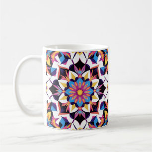 Vibrant Kaleidoscope Mandala Pattern Coffee Mug