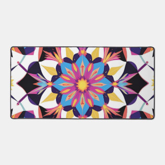 Vibrant Kaleidoscope Mandala Pattern Desk Mat