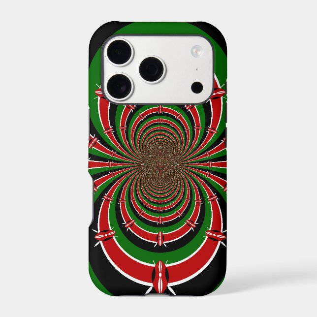 Vibrant Kenya Vision | Mirrored Kenyan Flag Abstra (Back)