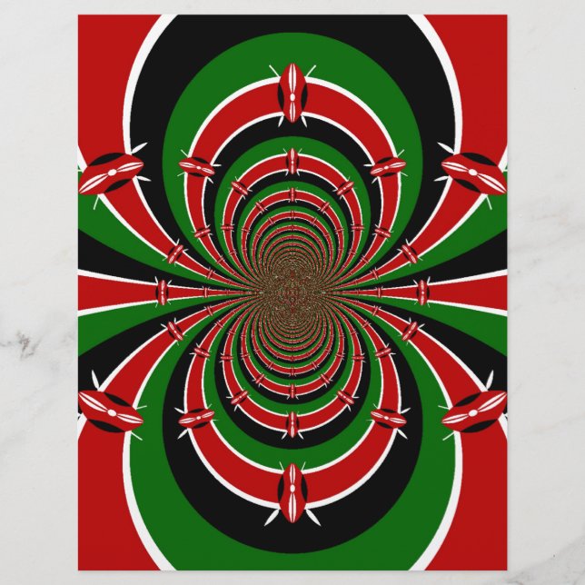 Vibrant Kenya Vision: Mirrored Kenyan Flag Art   (Front)