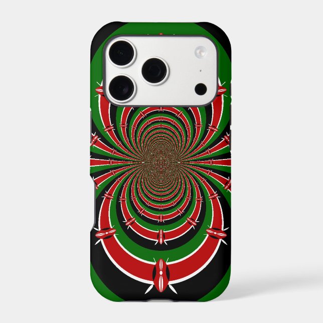 Vibrant Kenya Vision: Mirrored Kenyan Flag Art  (Back)
