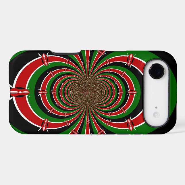 Vibrant Kenya Vision: Mirrored Kenyan Flag Art  (Back (Horizontal))