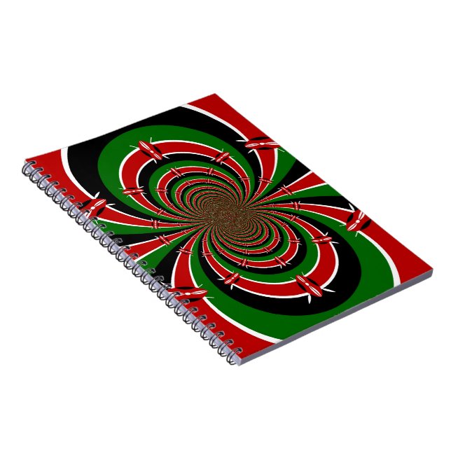 Vibrant Kenya Vision: Mirrored Kenyan Flag Art  Notebook (Right Side)