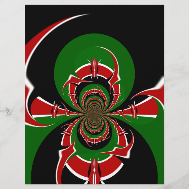 Vibrant Kenyan Flag Pattern: A Powerful Art (Front)