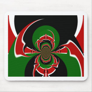 Vibrant Kenyan Flag Pattern: A Powerful Art Mouse Pad