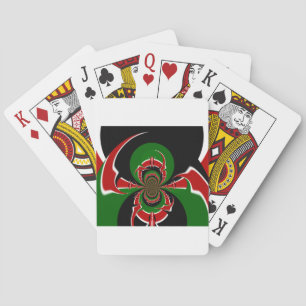 Vibrant Kenyan Flag Pattern: A Powerful Art Playing Cards