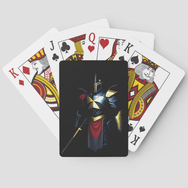 Vibrant Knight  Mini Tote Bag Playing Cards (Back)