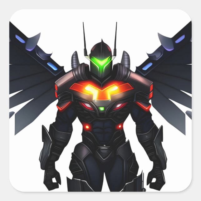  Vibrant Knight  Square Sticker (Front)