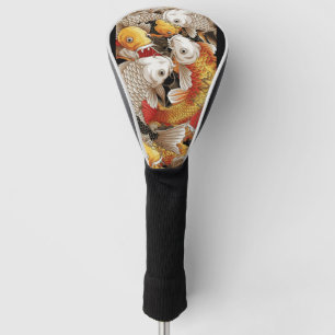  Vibrant Koi Harmony - Japanese Koi Fish Seamless  Golf Head Cover